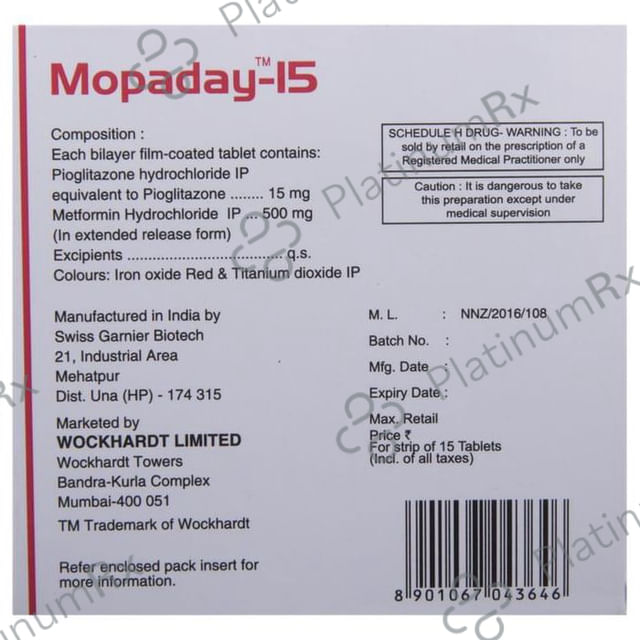 Mopaday 15 Tablet ER
