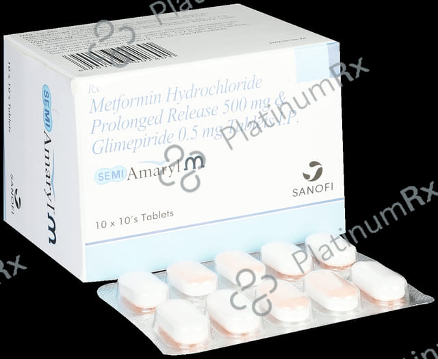 Semi Amaryl M 0.5/500mg Tablet PR 10s
