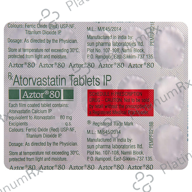 Aztor 80mg Tablet 15s
