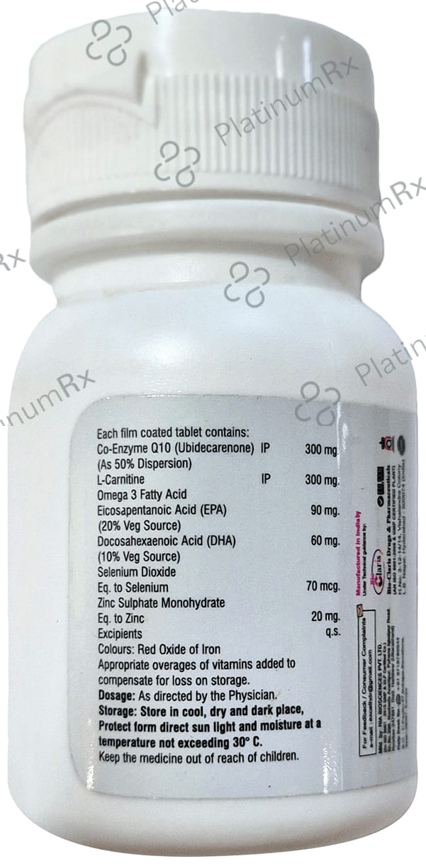 Deficure 300 Tablet with CoQ10, L-Carnitine, Omega-3 Fatty Acids, Selenium & Zinc Tablet