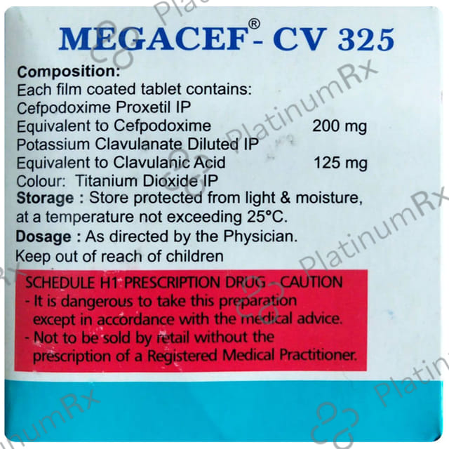 Megacef CV 200mg/125mg Tablet