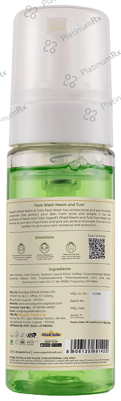 Vagad's Khadi Neem & Tulsi Herbal Face Wash