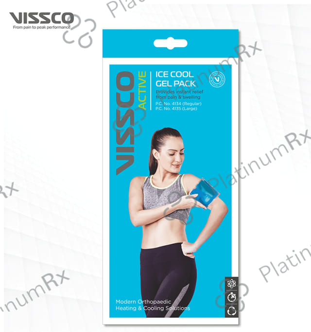 Vissco Icecool Gel Pack, Re-Freezable for Shoulder & Back Pain Relief Small