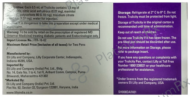 Trulicity 1.5mg Pre Filled Pen Injection 2X0.5ml