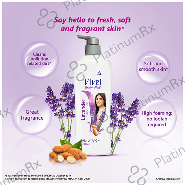 Vivel Lavender + Almond Oil Family Pack Body Wash