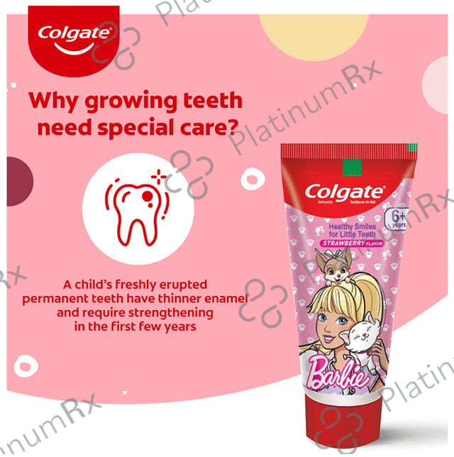 Colgate Anticavity Barbie Toothpaste Strawberry Flavour 80gm