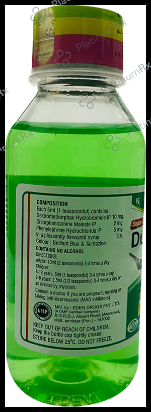 Dukof DC Cough Syrup Sugar Free 100ml