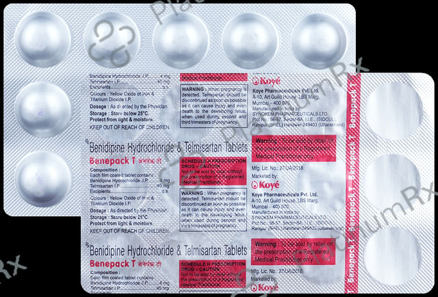 Benepack T 4mg/40mg Tablet
