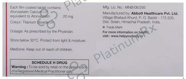 Stator 20mg Tablet 15s