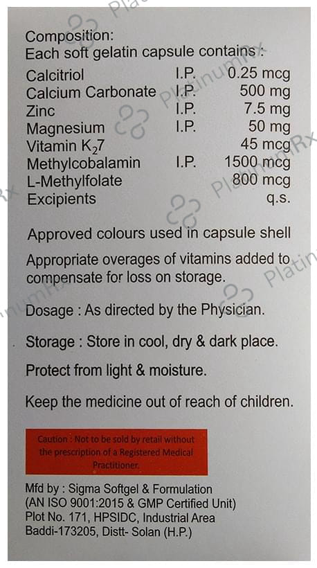 Wellcal K2 7 Softgel Capsule