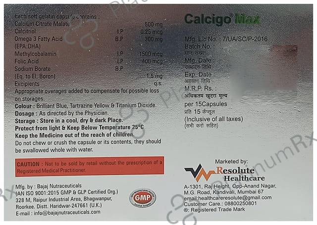 Calcigo Max Softgel Capsule 15s