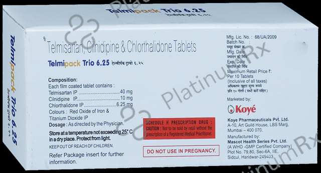 Telmipack Trio 6.25 Tablet