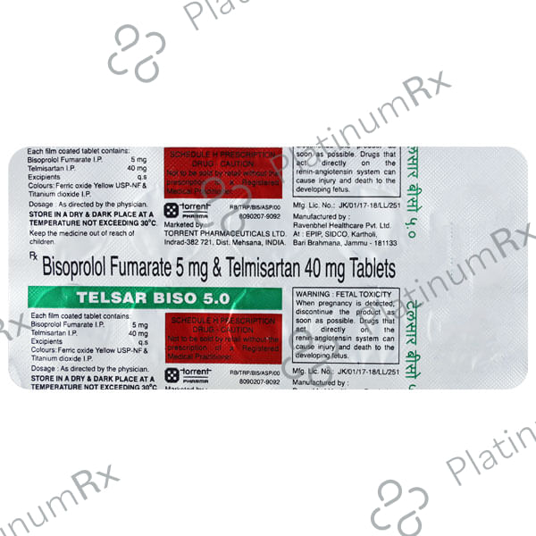 Telsar Biso 5/40mg Tablet 10s