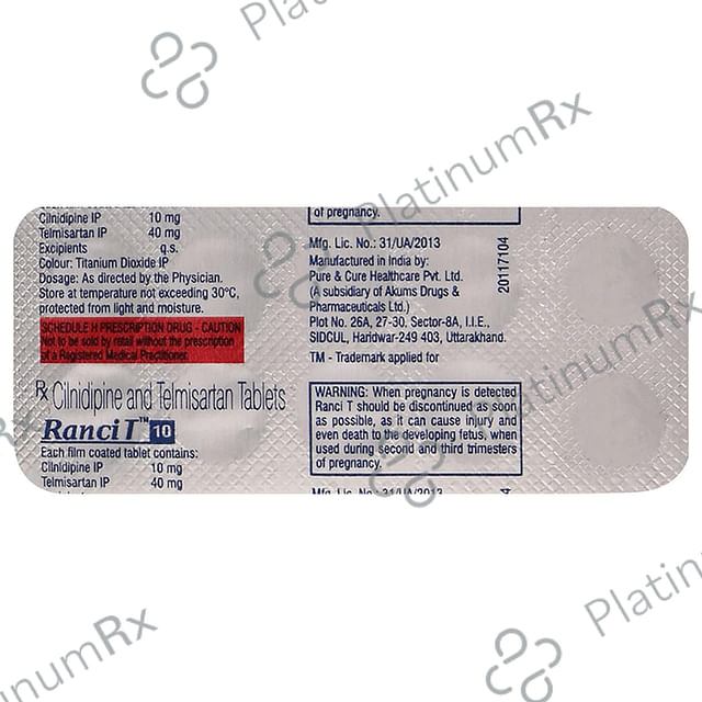 Ranci T 10/40mg Tablet 10s