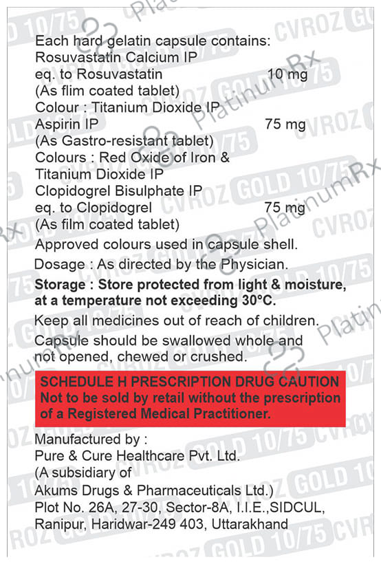 Cvroz-Gold 10/75 Capsule