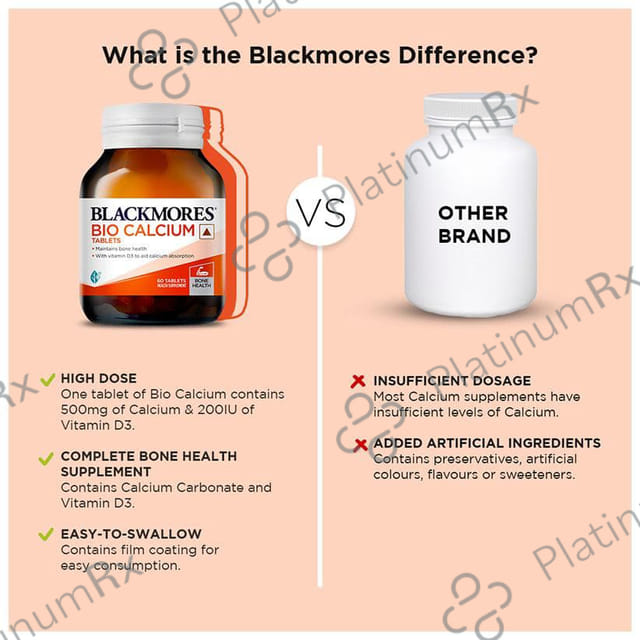 Blackmores Bio Calcium 500mg/250IU Tablet 60s