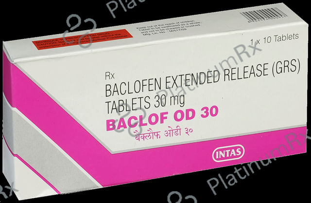 Baclof OD ER 30mg Tablet 10s