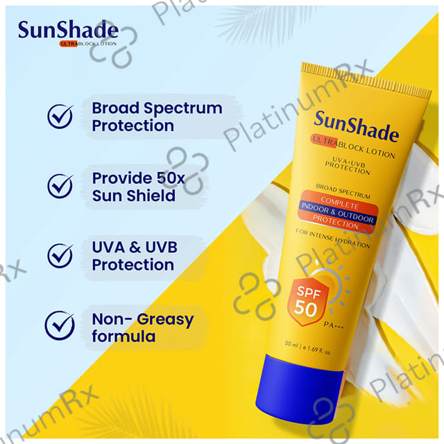 Leeford Sunshade Ultra Block Sunscreen SPF 50 PA+++ Lotion 50ml