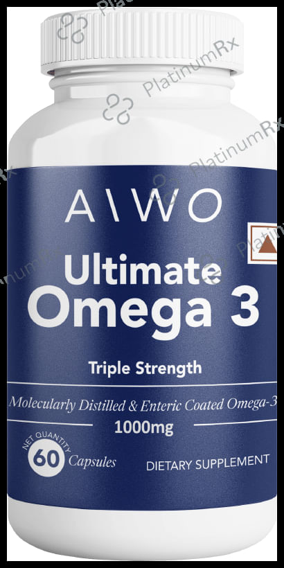 AIWO Ultimate Omega -3 Triple Strength 1000mg Capsule