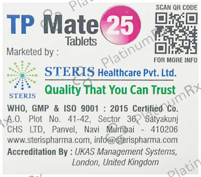 TP Mate 25mg Tablet 10s