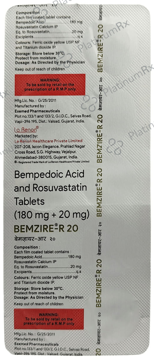 Bemzire R 20/180mg Tablet 10s