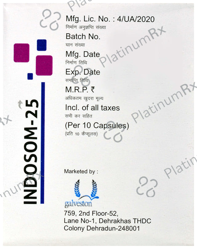 Indosom 25mg Capsule 10s