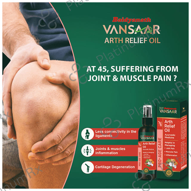 Vansaar Arth Relief Oil- Ayurvedic Joint & Muscle Pain Relief Oil 50 ml