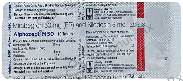 Alphacept M 50/8mg Tablet ER 10s