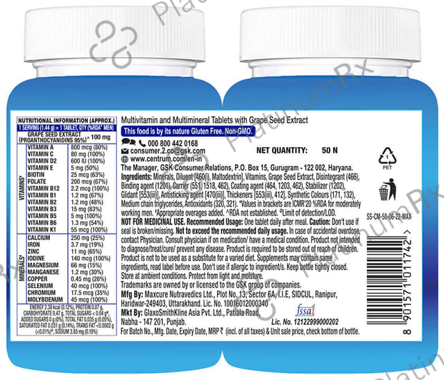 Centrum Men Multivitamin Tablet 50s