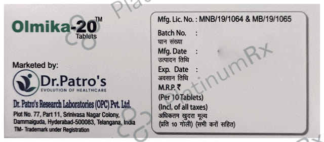 Olmika 20 Tablet