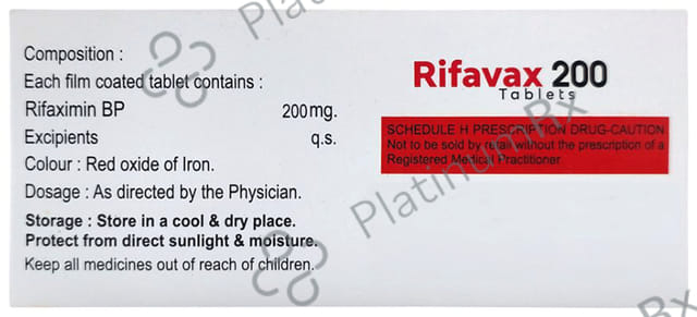 Rifavax 200mg Tablet 10s
