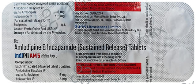 Indipil AM 5/1.5mg Tablet 10s