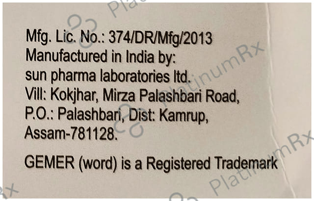 Gemer Dapa 10/2/1000mg Tablet XR 7s