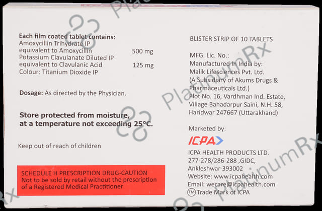 Icpamox-CV 625 Tablet