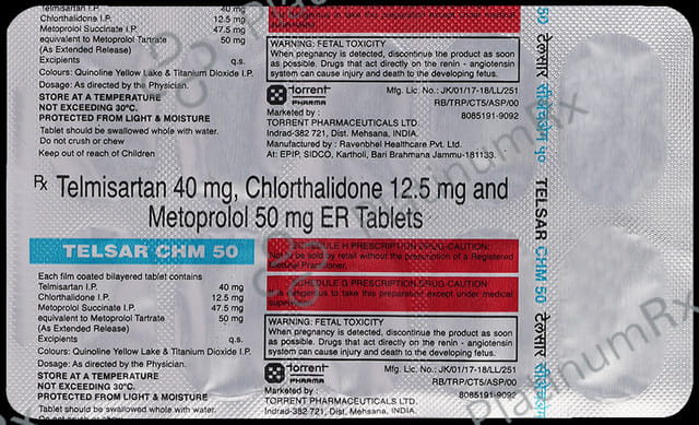Telsar CHM 12.5/50/40mg Tablet 10s