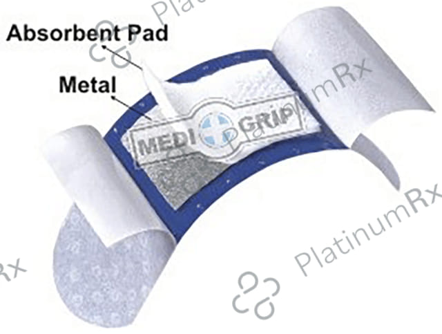Medigrip Metal-Detectable Adhesive Bandage Blue 200 bandages