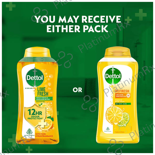Dettol Lime Fresh Bodywash & Shower Gel pH Balanced & Soap Free 250ml