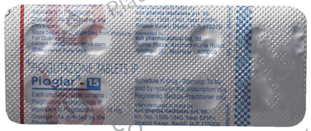 Pioglar 15mg Tablet 10s