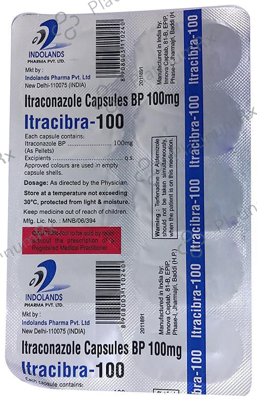 Itracibra 100 Capsule 10 Capsule