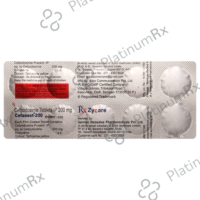Cefabest 200mg Tablet 10s