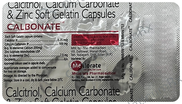 Calbonate Softgel Capsule 10s