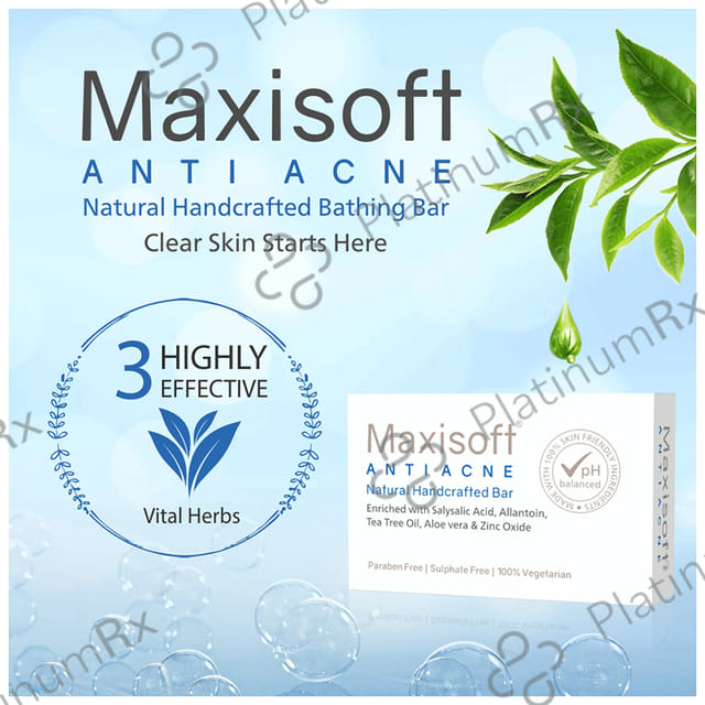 Maxisoft Antiacne Natural Handcrafted Bar 75gm