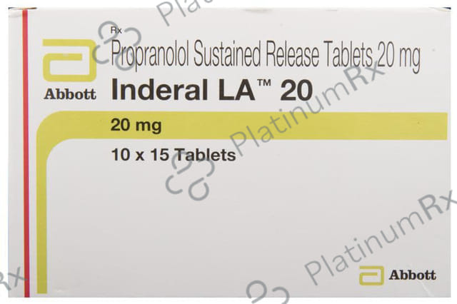 Inderal LA 20mg Tablet SR 15s