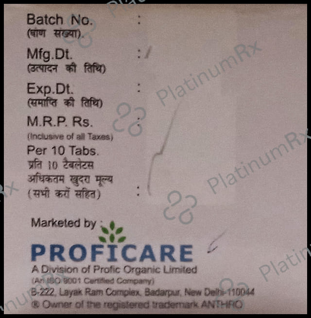 Anthro S 100/325/15mg Tablet 10s