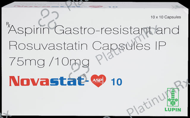 Novastat Asp 10/75mg Capsule 10s