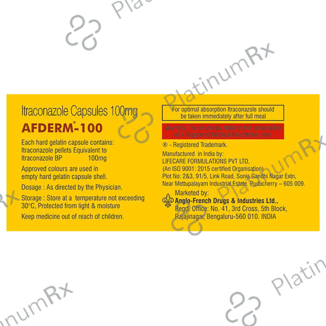 Afderm 100mg Capsule 4s