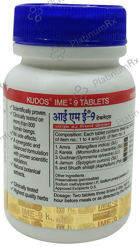 Kudos IME 9 Tablet with Neem+Clove Toothpaste 20gm Free