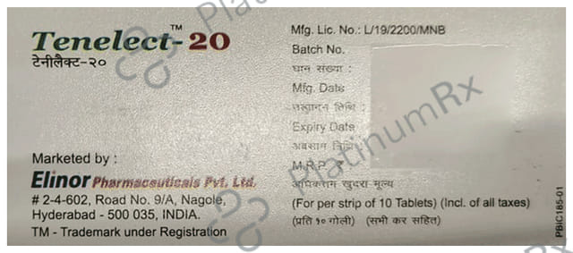 Tenelect 20mg Tablet 10s