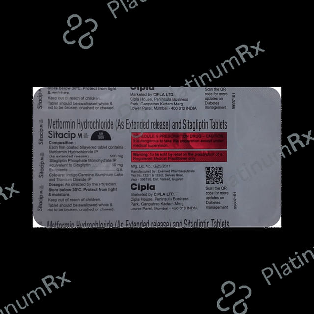 Sitacip M 50/500mg Tablet ER 10s