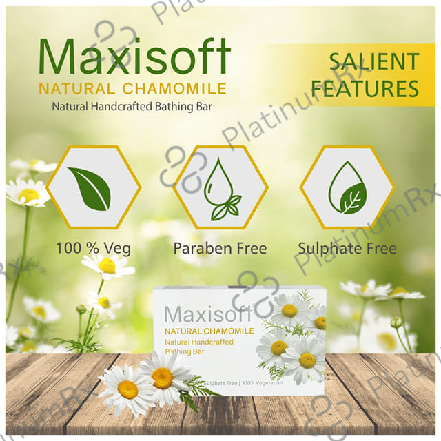 Maxisoft Natural Chamomile Bathing Bar (75gm Each) 3 units